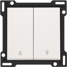 Afwerkingsset voor tweevoudige rolluikdrukknop, white