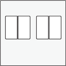 Afwerkingsset voor tweevoudige luidsprekeraansluiting, white