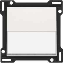 Afwerkingsset met tekstveld voor enkelvoudige schakelaar of drukknop, white (101-60905)