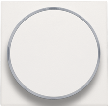 Afwerkingsset met doorschijnende ring zonder symbool voor drukknop 6 A met amberkleurige led met E10-lampvoet, white (101-64006)