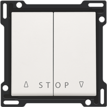 Afwerkingsset voor tweevoudige rolluikdrukknop voor elektronische sturingen, white (101-65918)