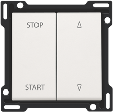 Afwerkingsset voor tweevoudige rolluikschakelaar, white (101-65905)