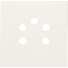 Afwerkingsset voor 5-polige telefooncontactdoos, white (101-69001)