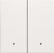 Afwerkingsset met lens voor dubbele elektronische schakelaar of drukknop, white (101-32004)