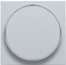 Afwerkingsset met doorschijnende ring zonder symbool voor drukknop 6 A met amberkleurige led met E10-lampvoet, sterling coated