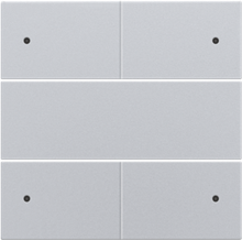 Afwerkingsset voor 4-voudige potentiaalvrije drukknop 24 V met leds, sterling coated