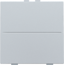 Enkelvoudige toets voor draadloze schakelaar of drukknop met twee bedieningsknoppen, sterling coated Enkelvoudige toets voor draadloze schakelaar of drukknop met twee bedieningsknoppen, sterling coated