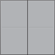 Tweevoudige toets, voor draadloze dimschakelaar (Hue®, Bluetooth®, EnOcean®, KNX®), sterling coated