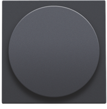 Afwerkingsset voor draaiknopdimmer of extensie, incl. draaiknop, anthracite coated