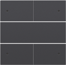 Afwerkingsset voor 4-voudige potentiaalvrije drukknop 24 V met leds, anthracite coated