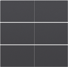 Afwerkingsset voor 6-voudige potentiaalvrije drukknop 24 V, anthracite coated