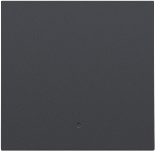 Afwerkingsset met lens voor een enkelvoudige elektronische schakelaar of drukknop, anthracite coated