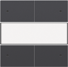 Afwerkingsset voor 4-voudige potentiaalvrije drukknop 24 V met led en tekstveld, anthracite coated