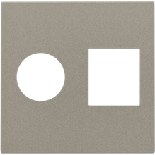 Afwerkingsset voor enkelvoudige coaxaansluiting en netwerkaansluiting RJ45, bronze coated