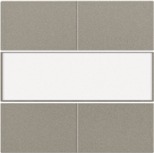 Afwerkingsset voor 4-voudige potentiaalvrije drukknop 24 V met tekstveld, bronze coated