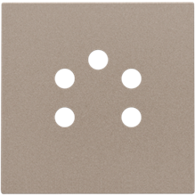 Afwerkingsset voor 5-polige telefooncontactdoos, bronze coated