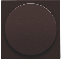 Afwerkingsset voor draaiknopdimmer of extensie, incl. draaiknop, dark brown coated