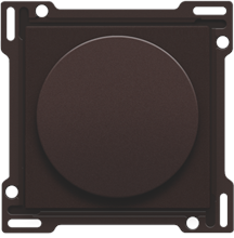 Afwerkingsset voor draaiknopdimmer of snelheidsregelaar, incl. draaiknop, dark brown coated