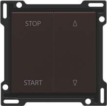 Afwerkingsset voor elektrisch gescheiden rolluikschakelaar, dark brown coated