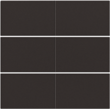 Afwerkingsset voor 6-voudige potentiaalvrije drukknop 24 V, dark brown coated