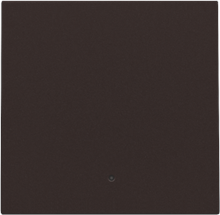 Afwerkingsset met lens voor een enkelvoudige elektronische schakelaar of drukknop, dark brown coated