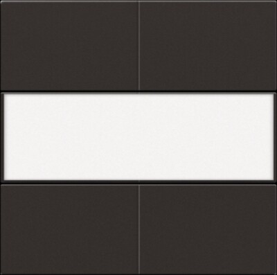 Afwerkingsset voor 4-voudige potentiaalvrije drukknop 24 V met tekstveld, dark brown coated