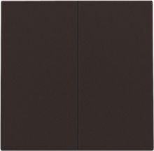Afwerkingsset voor dubbele elektronische schakelaar of drukknop, dark brown coated