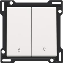 Afwerkingsset voor tweevoudige rolluikdrukknop, white coated