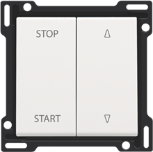 Afwerkingsset voor tweevoudige rolluikschakelaar, white coated