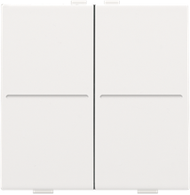Tweevoudige toets voor draadloze schakelaar of drukknop met 4 bedieningsknoppen, white coated