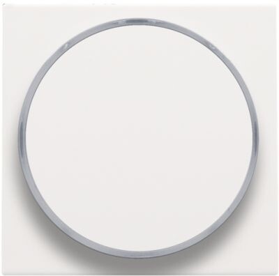Afwerkingsset met doorschijnende ring zonder symbool voor drukknop 6 A met amberkleurige led met E10-lampvoet, white coated