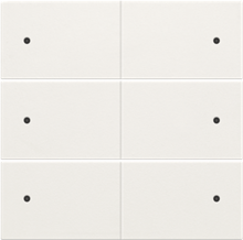 Afwerkingsset voor 6-voudige potentiaalvrije drukknop 24 V met leds, white coated