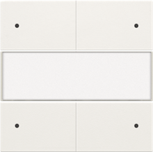 Afwerkingsset voor 4-voudige potentiaalvrije drukknop 24 V met led en tekstveld, white coated