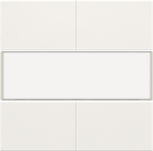 Afwerkingsset voor 4-voudige potentiaalvrije drukknop 24 V met tekstveld, white coated