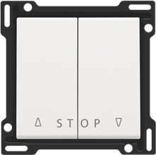 Afwerkingsset voor tweevoudige rolluikdrukknop voor elektronische sturingen, white coated