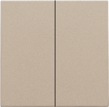 Afwerkingsset voor dubbele elektronische schakelaar of drukknop, champagne coated