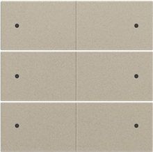 Afwerkingsset voor 6-voudige potentiaalvrije drukknop 24 V met leds, champagne coated