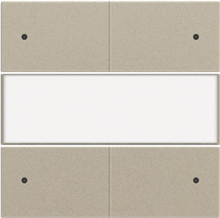 Afwerkingsset voor 4-voudige potentiaalvrije drukknop 24 V met led en tekstveld, champagne coated