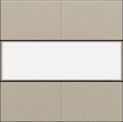 Afwerkingsset voor 4-voudige potentiaalvrije drukknop 24 V met tekstveld, champagne coated