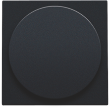 Afwerkingsset voor draaiknopdimmer of extensie, incl. draaiknop, black coated