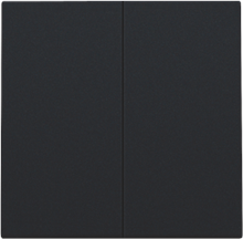 Afwerkingsset voor dubbele elektronische schakelaar of drukknop, black coated