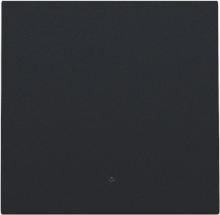 Afwerkingsset met lens voor een enkelvoudige elektronische schakelaar of drukknop, black coated