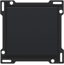 Afwerkingsset voor enkelvoudige schakelaar of drukknop, black coated
