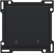 Afwerkingsset voor tweevoudige rolluikdrukknop, black coated