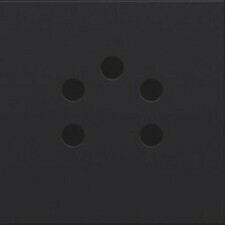 Afwerkingsset voor 5-polige telefooncontactdoos, black coated