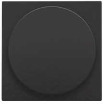 Afwerkingsset voor draaiknopdimmer of extensie, incl. draaiknop, piano black coated