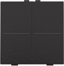 Tweevoudige toets voor draadloze schakelaar of drukknop met 4 bedieningsknoppen, piano black coated