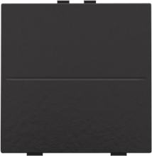 Enkelvoudige toets voor draadloze schakelaar of drukknop met twee bedieningsknoppen, piano black coated