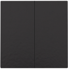 Afwerkingsset voor dubbele elektronische schakelaar of drukknop, piano black coated