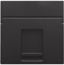 Centraalplaat data 1x RJ, piano black coated